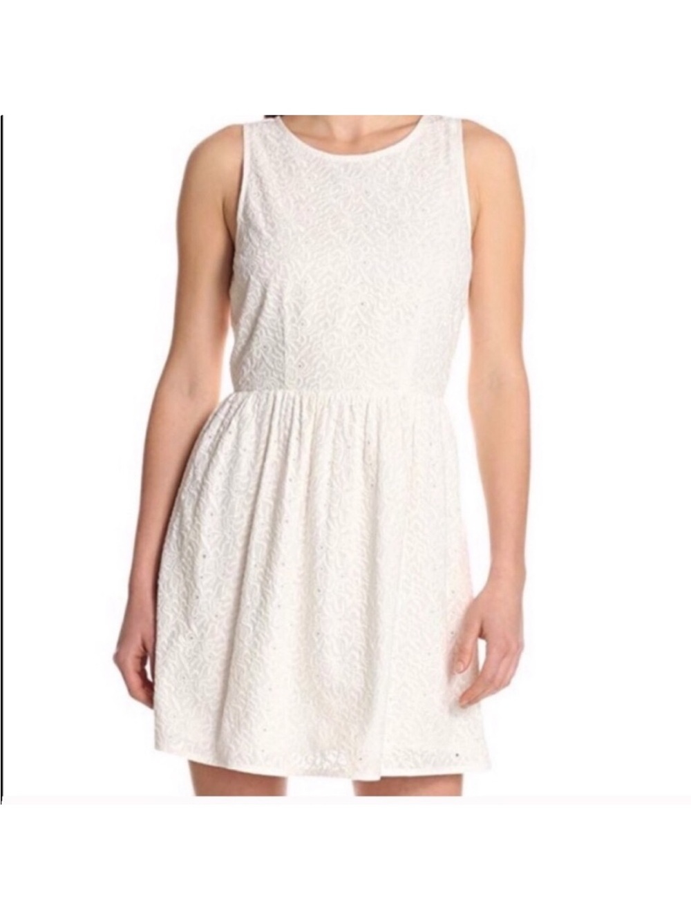 Joie White Eyelet Embroidered Fit & Flare Dress